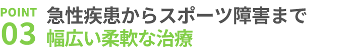 3.幅広い症例にご対応しております
